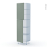 #HELIA Vert Kit Rénovation 18 <br />Armoire étagère N°2427 , 2 portes, L60 x H217 x P60 cm 