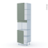 #HELIA Vert Kit Rénovation 18 <br />Colonne Four niche 45 N°2421 , 2 portes, L60 x H217 x P60 cm 