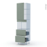 #HELIA Vert Kit Rénovation 18 <br />Colonne Four niche 45 N°2457 , 1 porte 2 casseroliers, L60 x H217 x P60 cm 