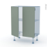 #HELIA Vert Kit Rénovation 18 <br />Meuble bas prof.37, 2 portes, L60 x H70 x P37,5 cm 