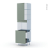 #HELIA Vert Kit Rénovation 18 <br />Colonne Four N°2416, 1 porte -1 porte coulissante, L60 x H217 x P60 cm 