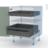 #HELIA Vert Kit Rénovation 18 <br />Meuble bas, 2 tiroirs à l'anglaise, L60 x H70 x P60 cm 