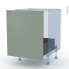 #HELIA Vert Kit Rénovation 18 <br />Meuble sous-évier , 1 porte coulissante, L60 x H70 x P60 cm 
