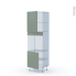 #HELIA Vert Kit Rénovation 18 <br />Colonne Four niche 60 N°2116, 2 portes, L60 x H195 x P60 cm 