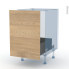 #HOSTA Chêne prestige Kit Rénovation 18 <br />Meuble sous-évier , 1 porte coulissante, L50 x H70 x P60 cm 