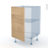 #HOSTA Chêne prestige Kit Rénovation 18 <br />Meuble sous-évier , 1 porte, L50 x H70 x P60 cm 