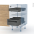 #HOSTA Chêne prestige Kit Rénovation 18 <br />Meuble bas, 2 tiroirs à l'anglaise, L40 x H70 x P60 cm 