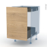 #HOSTA Chêne prestige Kit Rénovation 18 <br />Meuble bas coulissant , 1 porte -1 tiroir anglaise, L50 x H70 x P60 cm 