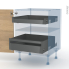 #HOSTA Chêne prestige Kit Rénovation 18 <br />Meuble bas, 2 tiroirs à l'anglaise, L60 x H70 x P60 cm 