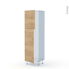 #HOSTA Chêne prestige Kit Rénovation 18 <br />Armoire frigo N°2721 , 2 portes, L60 x H195 x P60 cm 