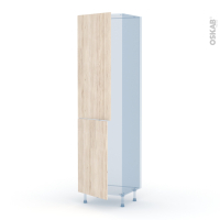 IKORO Chêne Clair - Kit Rénovation 18 - Armoire frigo N°2724  - 2 portes - L60 x H217 x P60 cm