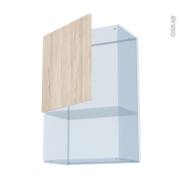 IKORO Chêne Clair - Kit Rénovation 18 - Meuble haut MO niche 36/38  - 1 porte - L60 x H92 x P37,5 cm