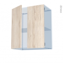 IKORO Chêne Clair - Kit Rénovation 18 - Meuble haut ouvrant H70 - 2 portes - L60xH70xP37,5