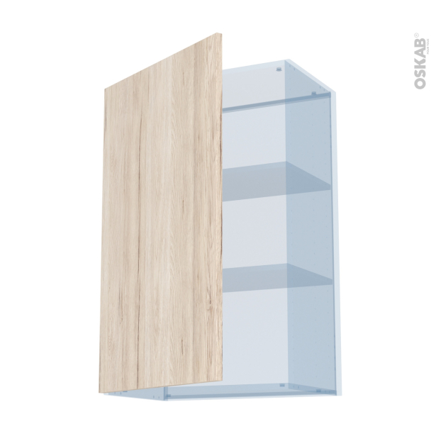IKORO Chêne Clair Kit Rénovation 18 <br />Meuble haut ouvrant H92 , 1 porte, L60 x H92 x P37,5 cm 