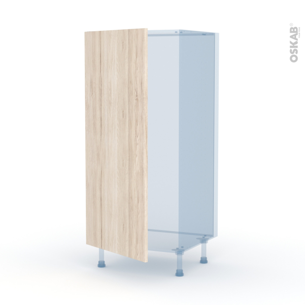 IKORO Chêne Clair Kit Rénovation 18 <br />Armoire frigo N°27 , 1 porte, L60 x H125 x P60 cm 