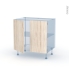 #IKORO Chêne Clair Kit Rénovation 18 <br />Meuble sous-évier , 2 portes, L80 x H70 x P60 cm 