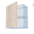 #IKORO Chêne Clair Kit Rénovation 18 <br />Meuble haut ouvrant H70 , 1 porte, L60 x H70 x P37,5 cm 
