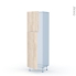 #IKORO Chêne Clair Kit Rénovation 18 <br />Armoire frigo N°2721 , 2 portes, L60 x H195 x P60 cm 