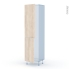 #IKORO Chêne Clair Kit Rénovation 18 <br />Armoire frigo N°2724 , 2 portes, L60 x H217 x P60 cm 