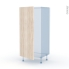 #IKORO Chêne Clair Kit Rénovation 18 <br />Armoire frigo N°27 , 1 porte, L60 x H125 x P60 cm 