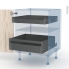 #IKORO Chêne Clair Kit Rénovation 18 <br />Meuble bas, 2 tiroirs à l'anglaise, L60 x H70 x P60 cm 