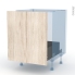 #IKORO Chêne Clair Kit Rénovation 18 <br />Meuble sous-évier , 1 porte coulissante, L60 x H70 x P60 cm 