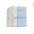 #IKORO Chêne Clair Kit Rénovation 18 <br />Meuble angle haut, 1 porte N°77 L32, L60 x H70 x P37,5 cm 
