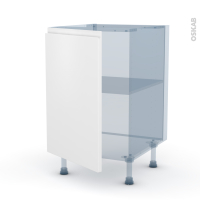 Ipoma Blanc mat - Kit Rénovation 18 - Meuble sous-évier - 1 porte - L50 x H70 x P60 cm