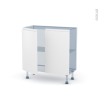 Ipoma Blanc mat - Kit Rénovation 18 - Meuble bas prof,37 - 2 portes - L80 x H70 x P37,5 cm