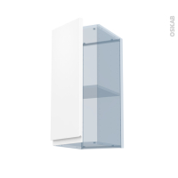 Ipoma Blanc mat - Kit Rénovation 18 - Meuble haut ouvrant H70 - 1 porte - L30 x H70 x P37,5 cm