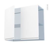 IPOMA Blanc mat - Kit Rénovation 18 - Meuble haut ouvrant H70  - 2 portes - L80xH70xP37,5