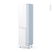 Ipoma Blanc mat - Kit Rénovation 18 - Armoire frigo N°2724 - 2 portes - L60 x H217 x P60 cm