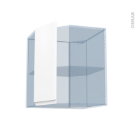 IPOMA Blanc mat - Kit Rénovation 18 - Meuble angle haut - 1 porte N°77 L32 - L60xH70xP37,5