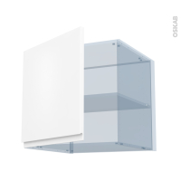 Ipoma Blanc mat - Kit Rénovation 18 - Meuble haut ouvrant H57 - 1 porte - L60 x H57 x P60 cm