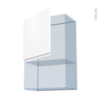 Ipoma Blanc mat - Kit Rénovation 18 - Meuble haut MO niche 36/38 - 1 porte - L60 x H92 x P37,5 cm