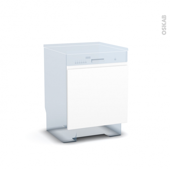 Ipoma Blanc mat - Rénovation 18 - Porte N°16 - Lave vaisselle intégrable - L60xH57