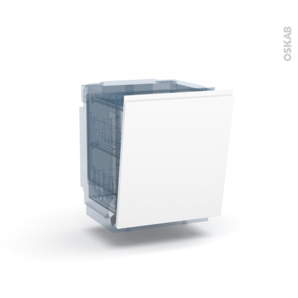 Ipoma Blanc mat - Rénovation 18 - Porte N°21 - Lave vaisselle full intégrable - L60xH70
