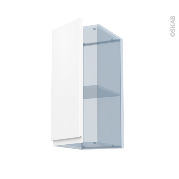 Ipoma Blanc mat Kit Rénovation 18 <br />Meuble haut ouvrant H70, 1 porte, L30 x H70 x P37,5 cm 
