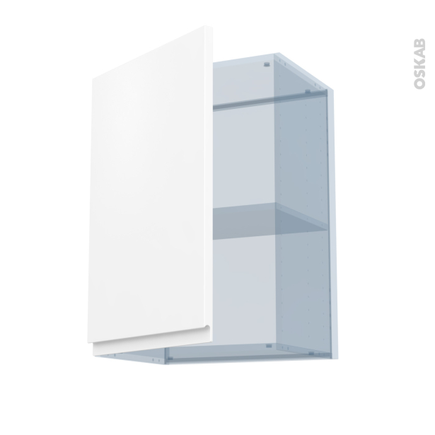 Ipoma Blanc mat Kit Rénovation 18 <br />Meuble haut ouvrant H70, 1 porte, L50 x H70 x P37,5 cm 