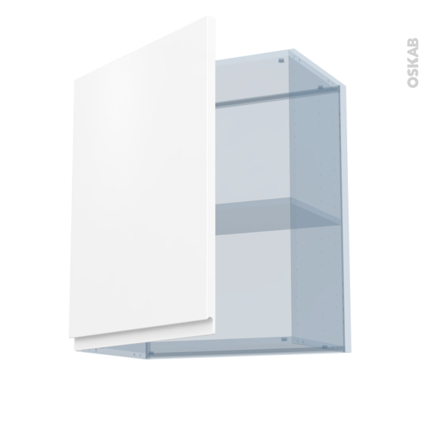 Ipoma Blanc mat Kit Rénovation 18 <br />Meuble haut ouvrant H70, 1 porte, L60 x H70 x P37,5 cm 