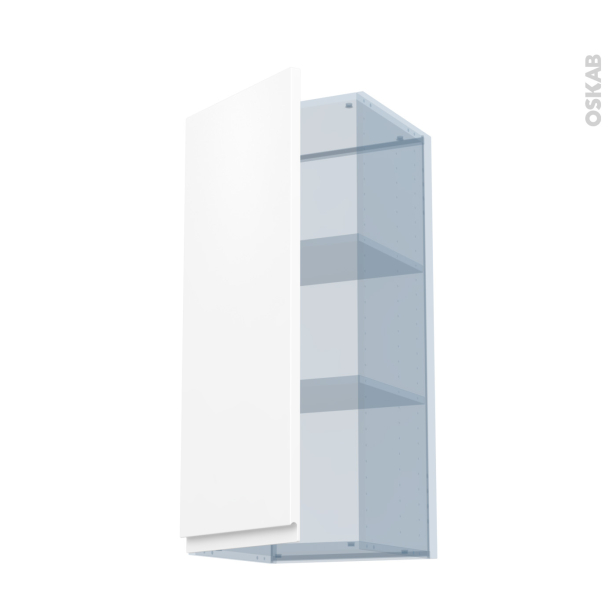 Ipoma Blanc mat Kit Rénovation 18 <br />Meuble haut ouvrant H92, 1 porte, L40 x H92 x P37,5 cm 