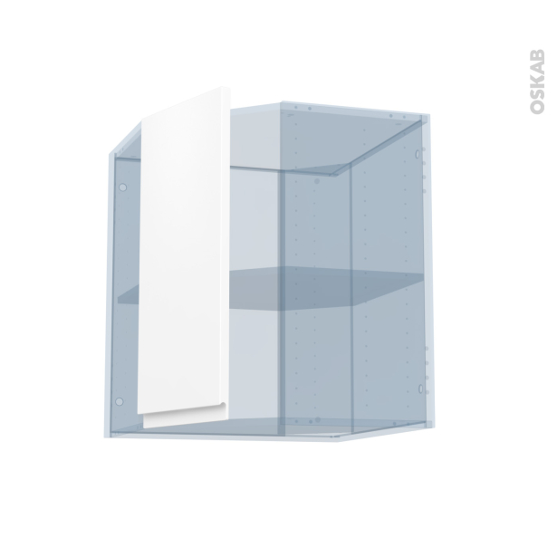 Ipoma Blanc mat Kit Rénovation 18 <br />Meuble angle haut, 1 porte N°77 L32, L60 x H70 x P37,5 cm 