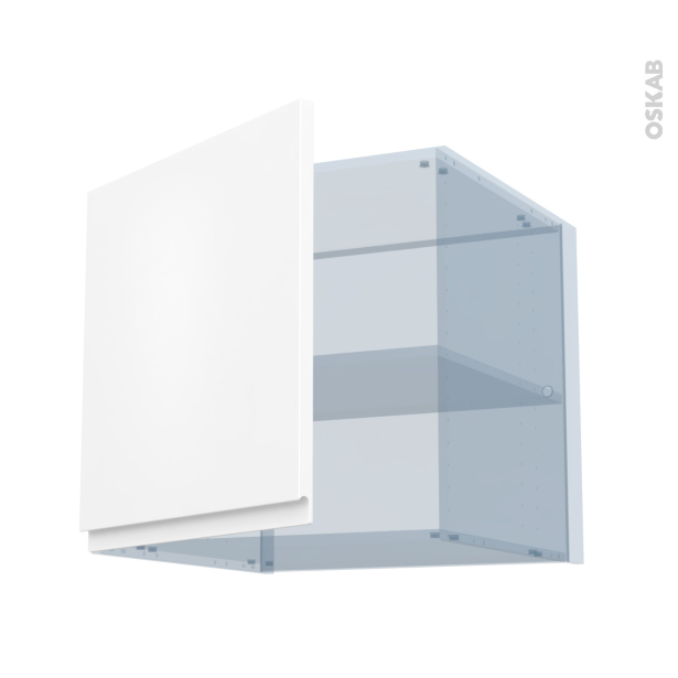 IPOMA Blanc mat Kit Rénovation 18 <br />Meuble haut ouvrant H57, 1 porte, L60xH57xP60 