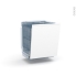 #Ipoma Blanc mat Rénovation 18 <br />Porte N°21, Lave vaisselle full intégrable, L60 x H70 cm 