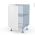 #Ipoma Blanc mat Kit Rénovation 18 <br />Meuble sous-évier, 1 porte, L50 x H70 x P60 cm 