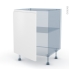 #Ipoma Blanc mat Kit Rénovation 18 <br />Meuble sous-évier, 1 porte, L60 x H70 x P60 cm 