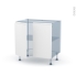 #IPOMA Blanc mat Kit Rénovation 18 <br />Meuble sous-évier , 2 portes, L80xH70xP60 