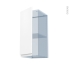 #Ipoma Blanc mat Kit Rénovation 18 <br />Meuble haut ouvrant H70, 1 porte, L30 x H70 x P37,5 cm 