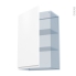 #Ipoma Blanc mat Kit Rénovation 18 <br />Meuble haut ouvrant H92, 1 porte, L60 x H92 x P37,5 cm 