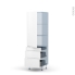 #Ipoma Blanc mat Kit Rénovation 18 <br />Armoire étagère N°2758, 3 tiroirs casserolier, L60 x H195 x P60 cm 